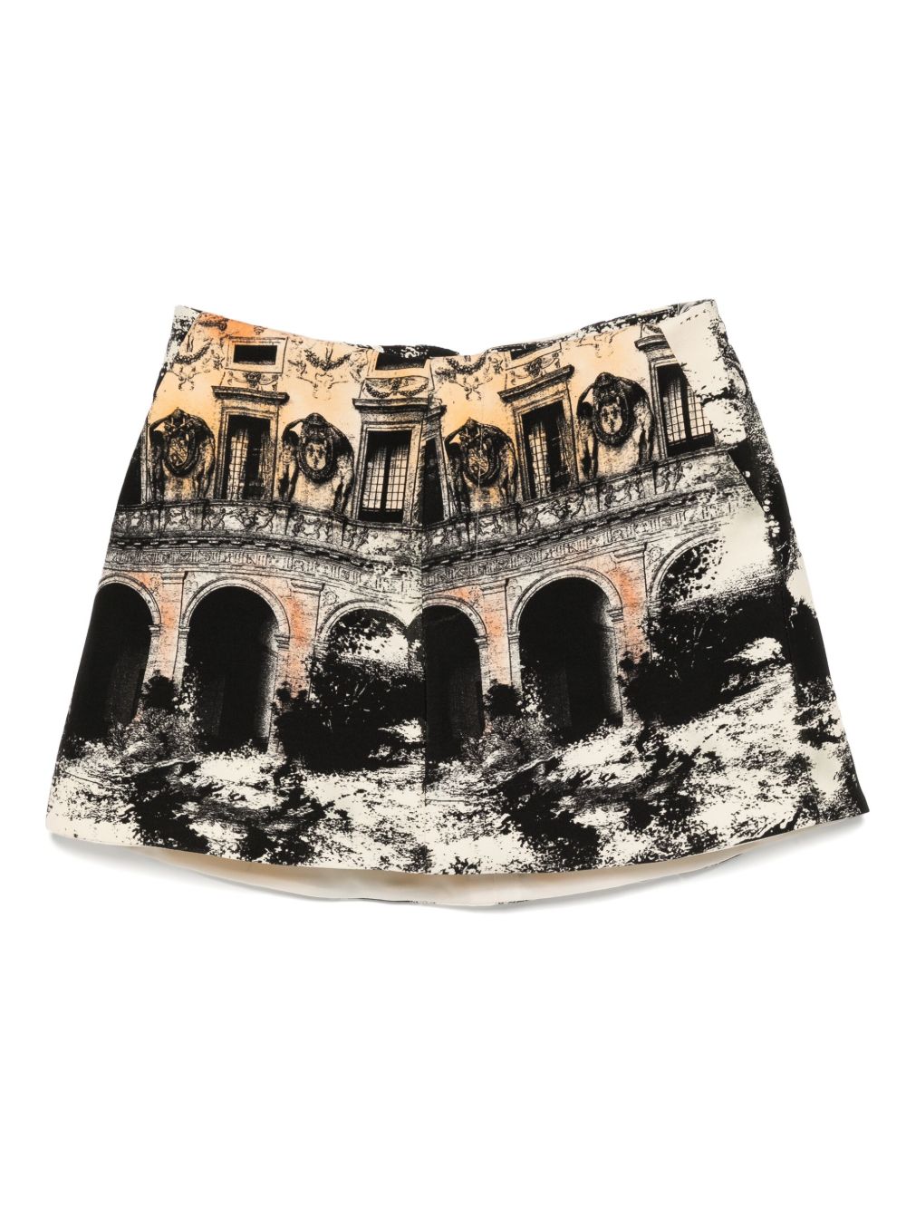 Landscape print skirts - Yellow