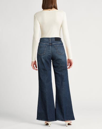 Woman Jeans Blue Size 10 Cotton, Elastane