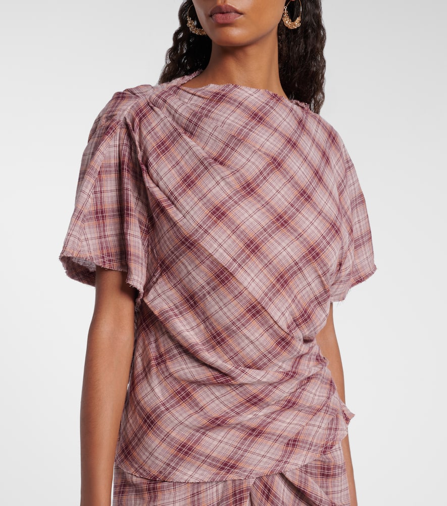 Neyela checked cotton T-shirt