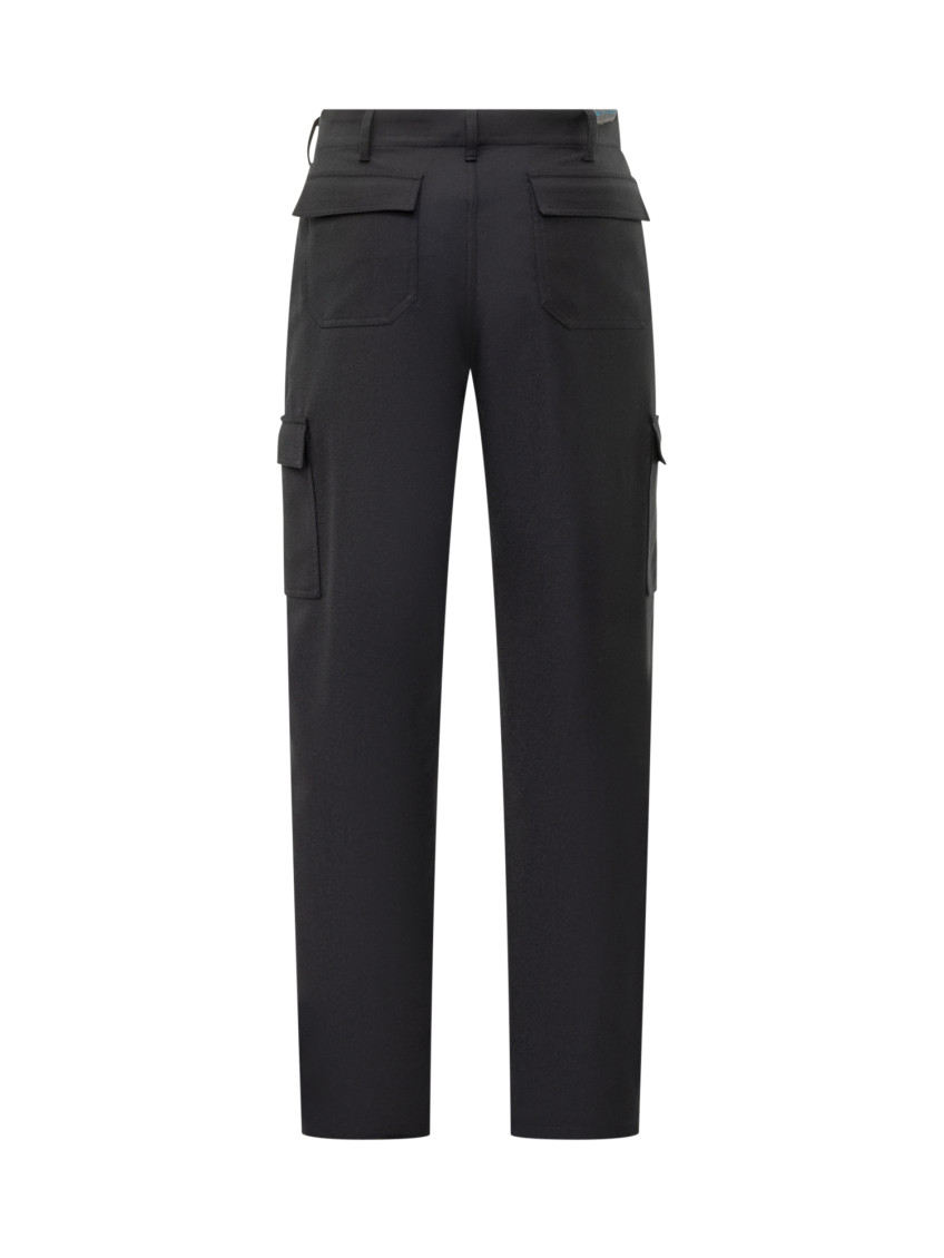 Wool Flannel Cargo Trousers