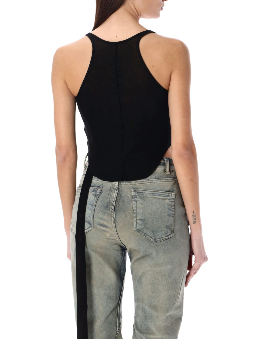 Black Round Neck Crop Top