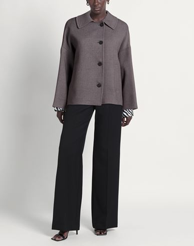 Woman Coat Grey Size 6 Polyester, Viscose, Elastane