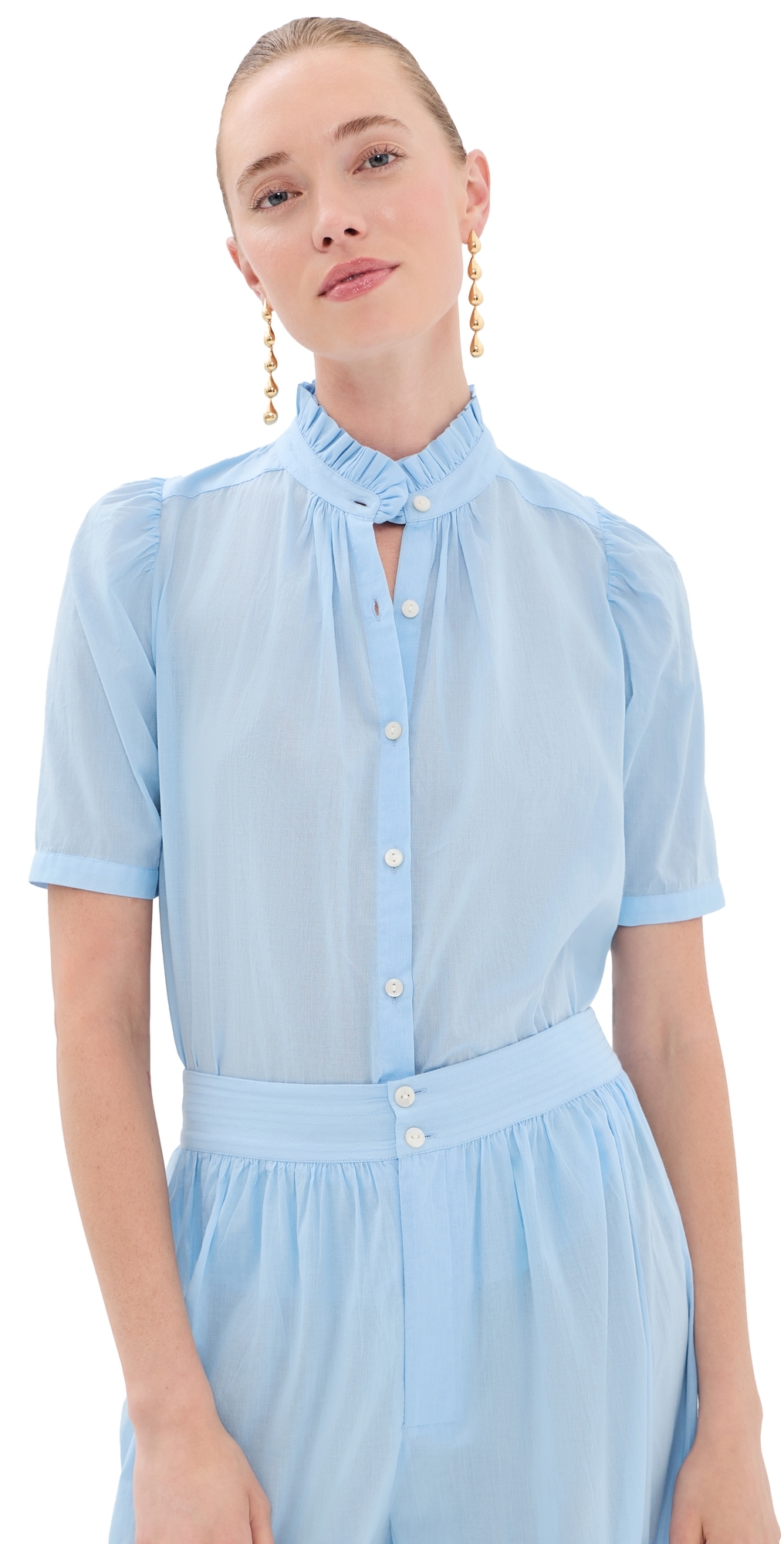 Winnie Button Down Shirt Light Blue