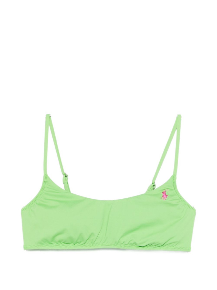 Green Round Neck Bikini Top