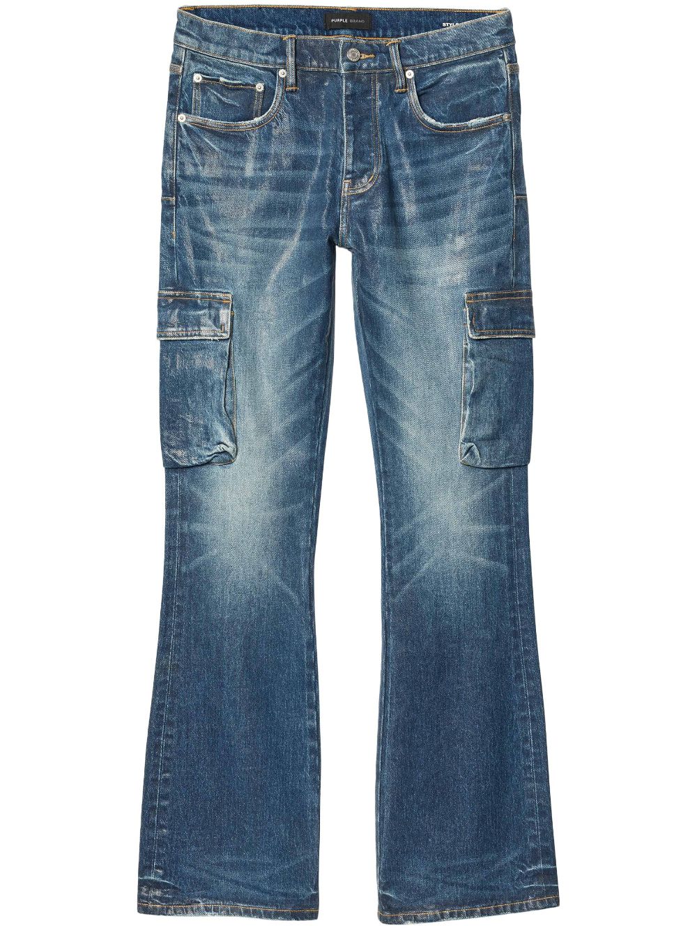 P004 Cargo Vintage flared jeans - Blue