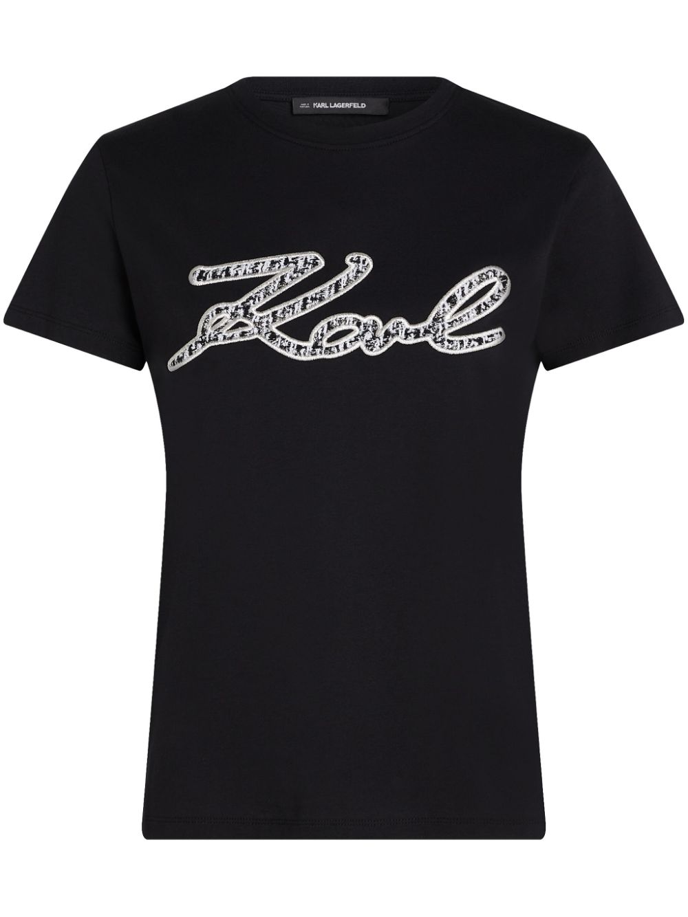 Bouclé Karl Signature T-shirt - Black