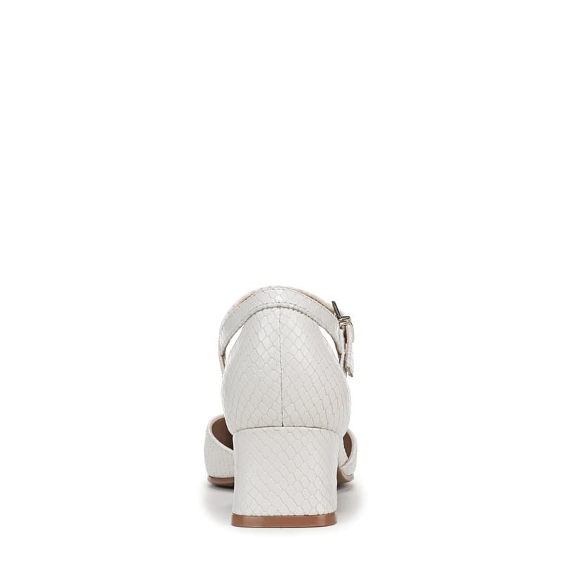 Women's Maddox Strappy Pump Shoes (White Snake Print Faux Leather)