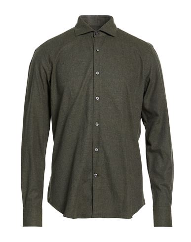 Washed Man Shirt Dark green Size 15 ½ Cotton