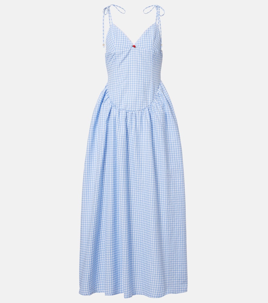 Paloma gingham cotton poplin maxi dress