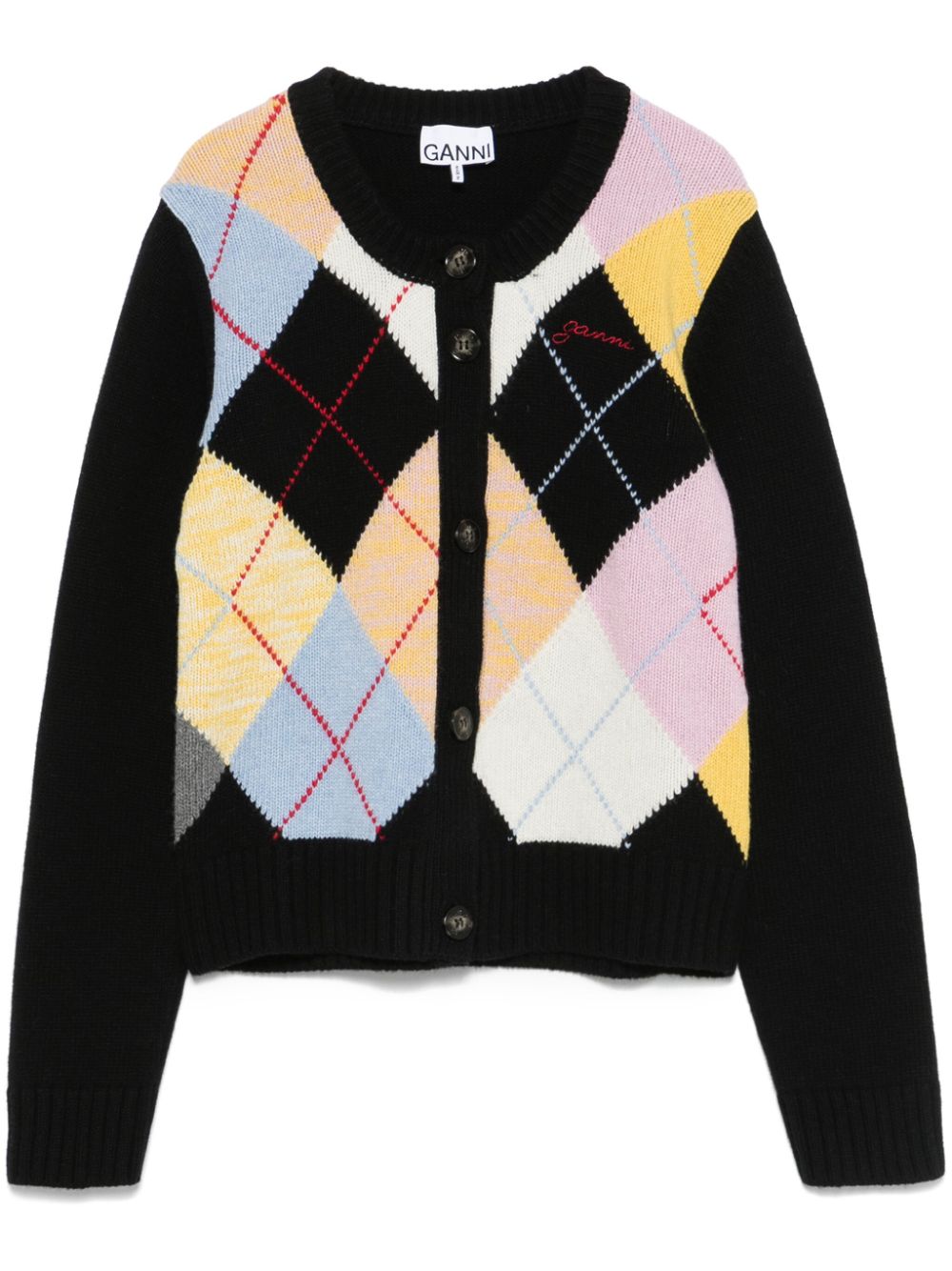 Argyle cardigan - Black