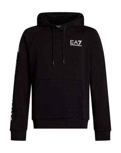 Man Sweatshirt Black Size S Cotton, Polyester