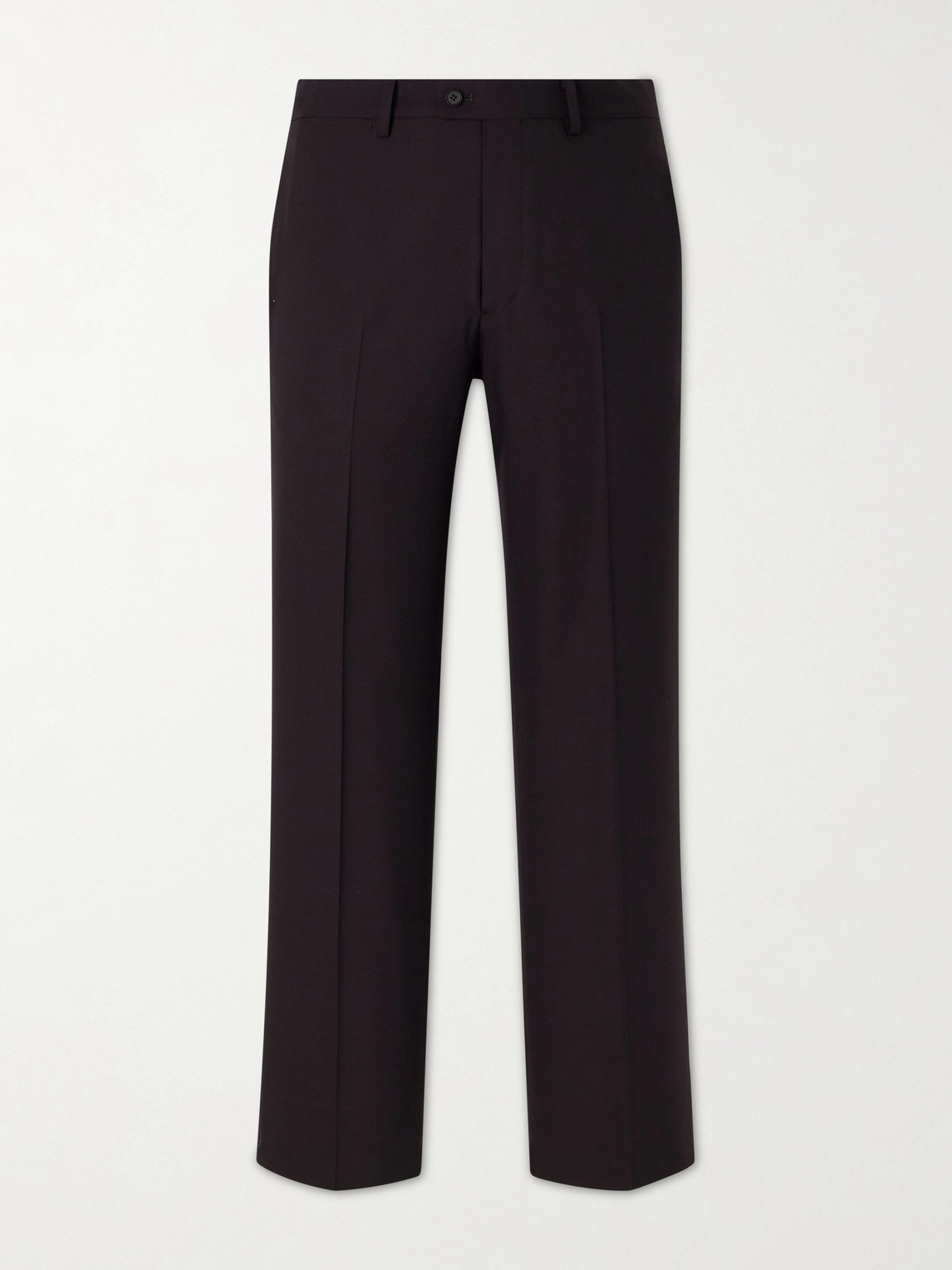 Straight-Leg Wool-Poplin Trousers