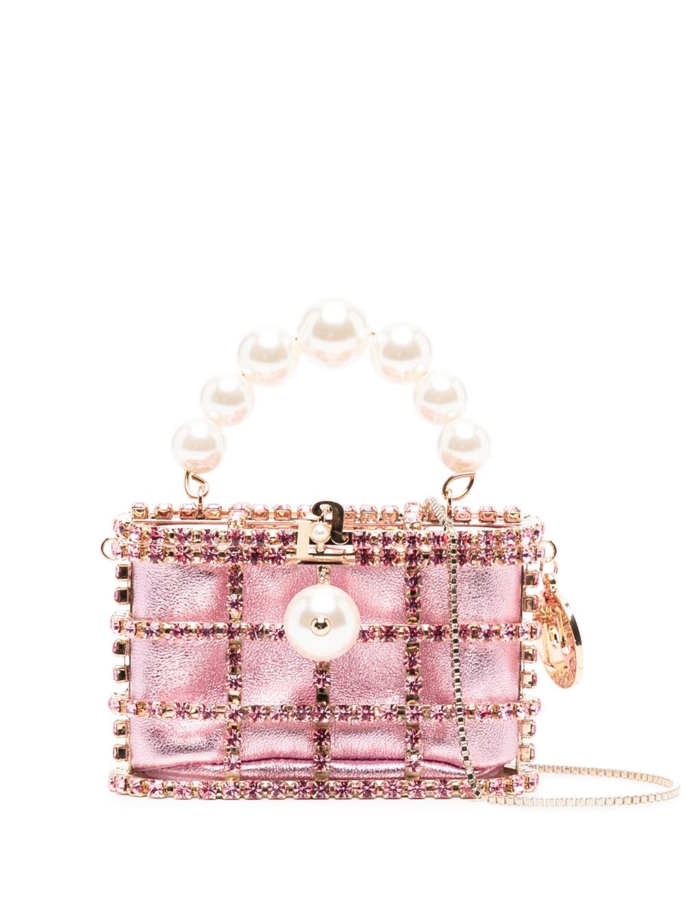 Holli Pocket crystal-embellished mini bag - Pink