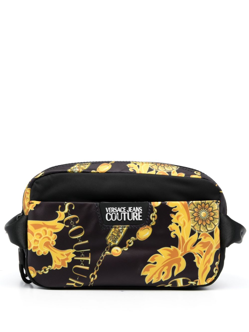 Chain Couture printed wash bag - Black