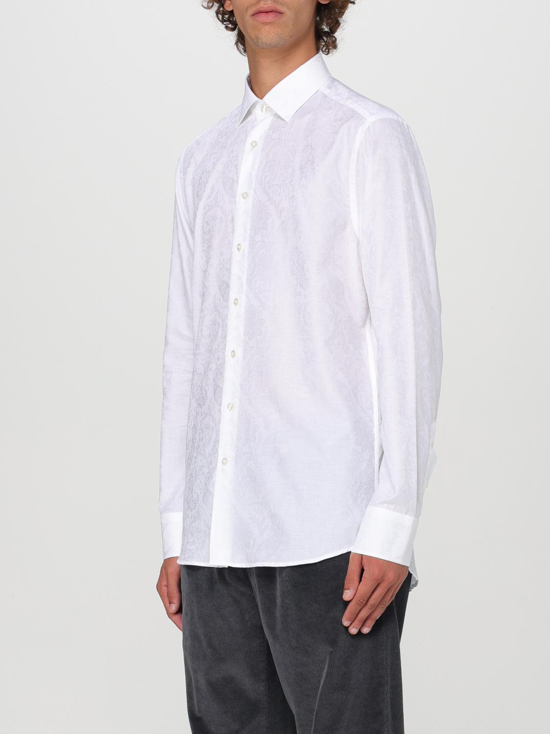 Paisley-print cotton shirt - Blue