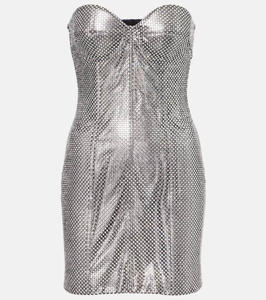 Embellished corset minidress