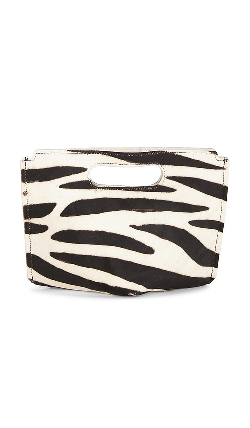 Understated Leather x REVOLVE Liar Zebra Clutch in Black,White