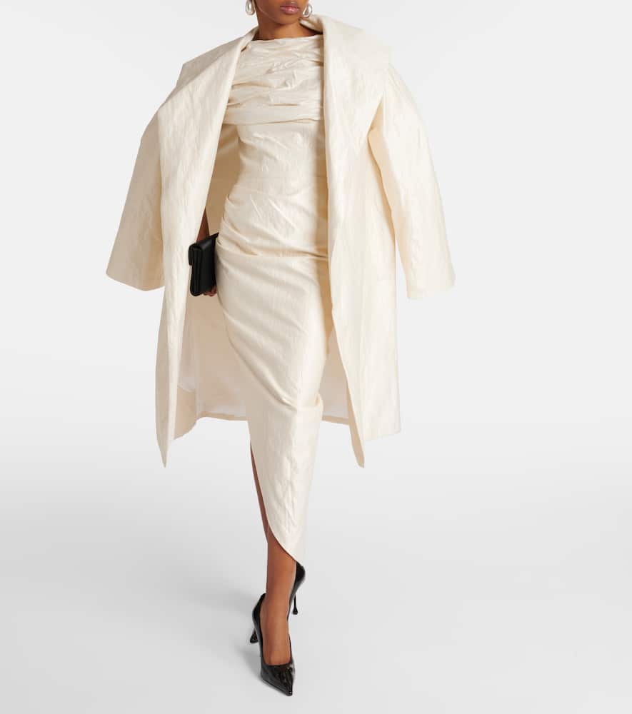 Sparkling cotton-blend coat
