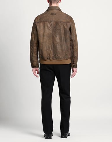 Man Jacket Khaki Size 40 Leather
