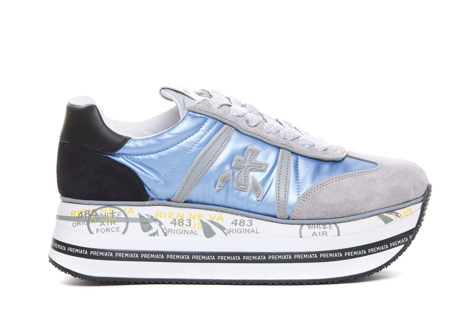 Beth Metallic-effect Leather Sneakers