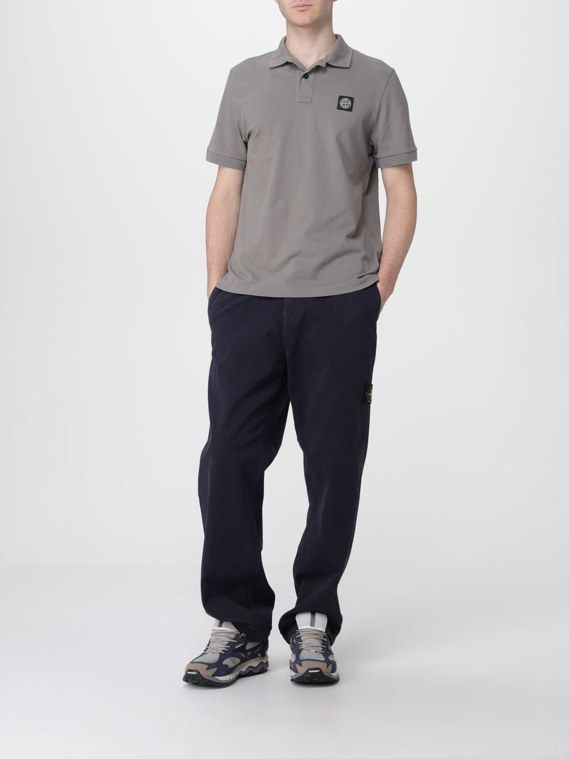 Polo Shirt Men color Grey