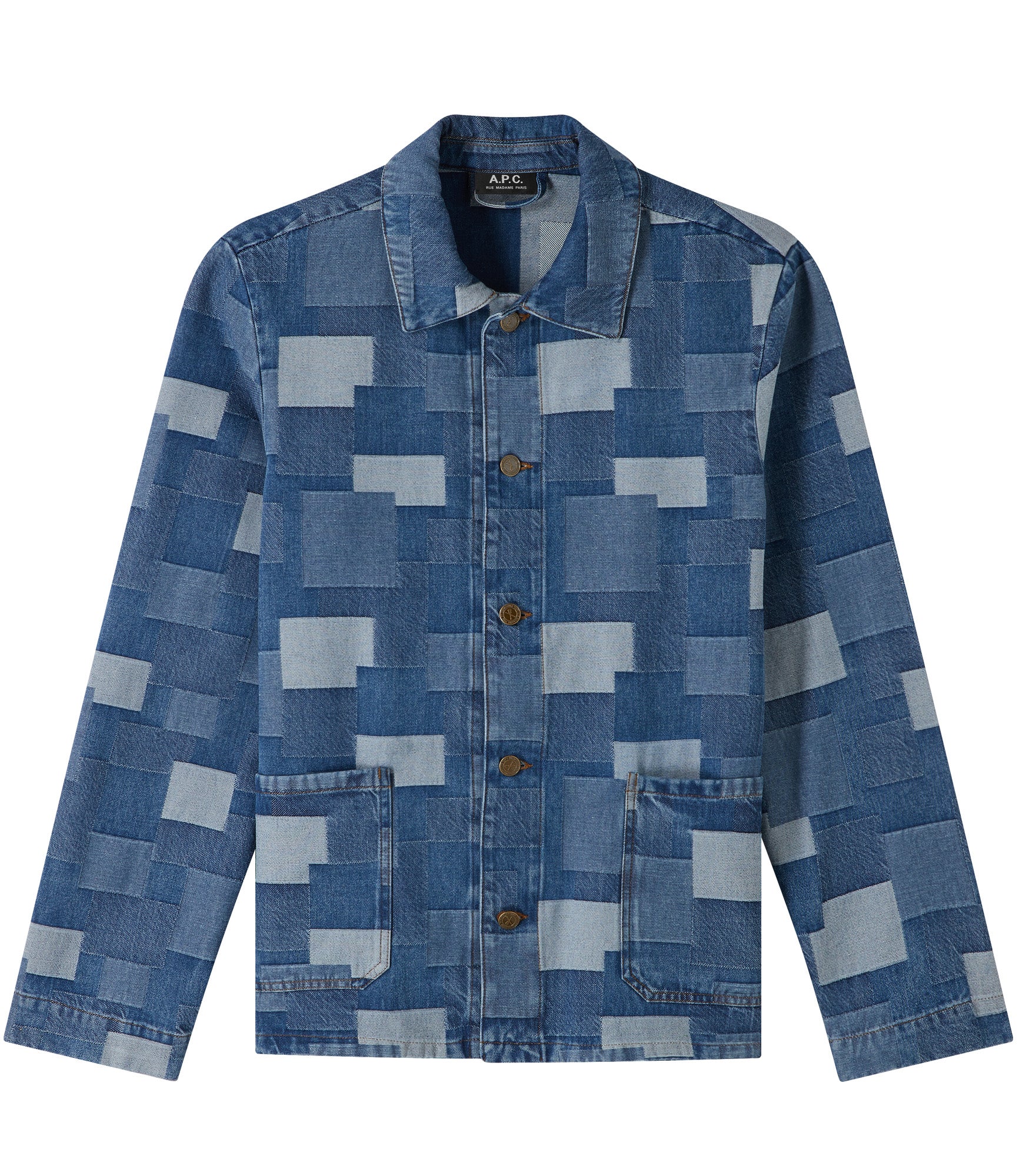 Kerlouan Logo jacket IAL - Stonewashed indigo