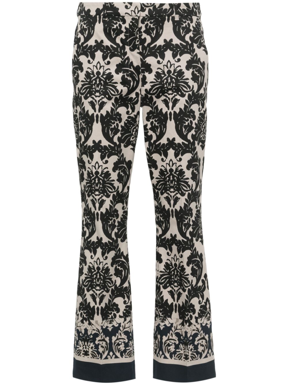 Egeo geometric-print straight trousers - Neutrals