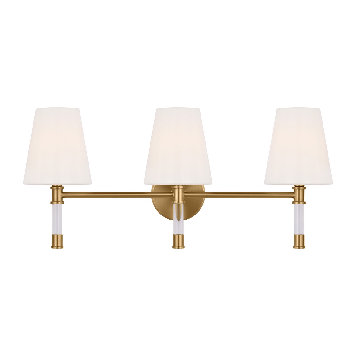 Hanover 3-Light Bathroom Vanity Light in Burnished Bra