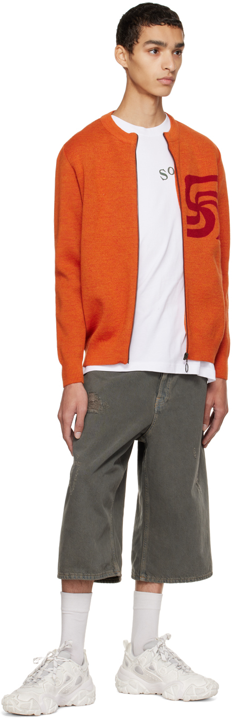 Orange Armor Lux Cardigan