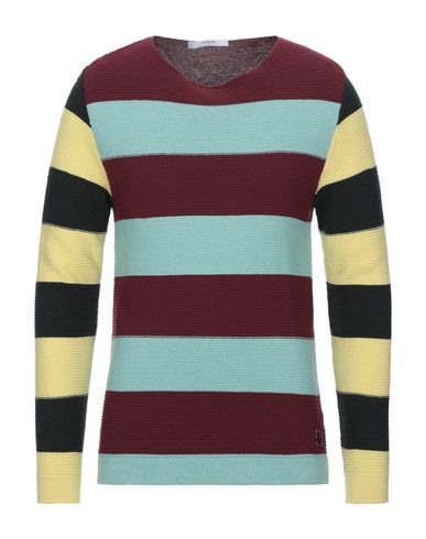 Man Sweater Burgundy Size 3XL Cotton, Acrylic