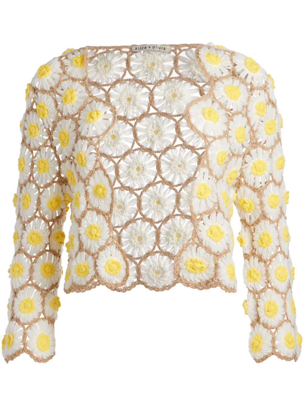 Anderson daisy crochet cardigan - Neutrals
