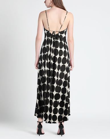 Masnada Woman Maxi dress Black Size 6 Linen, Viscose