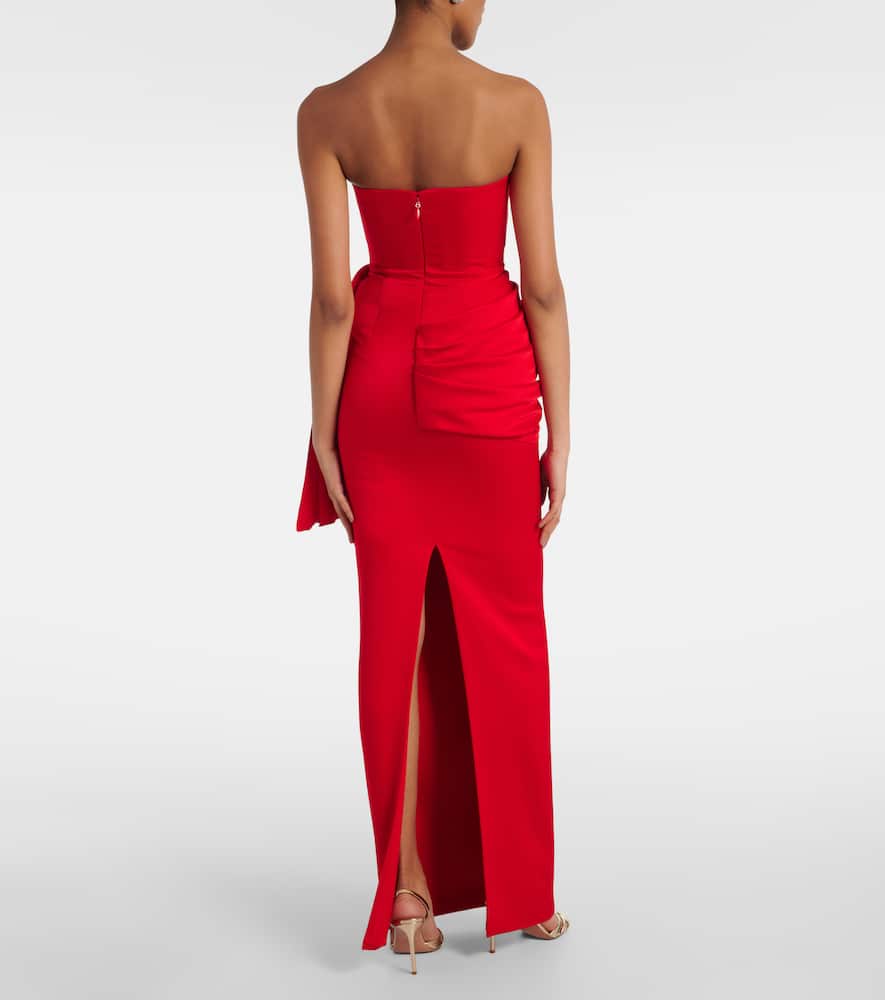 Draped crêpe satin gown