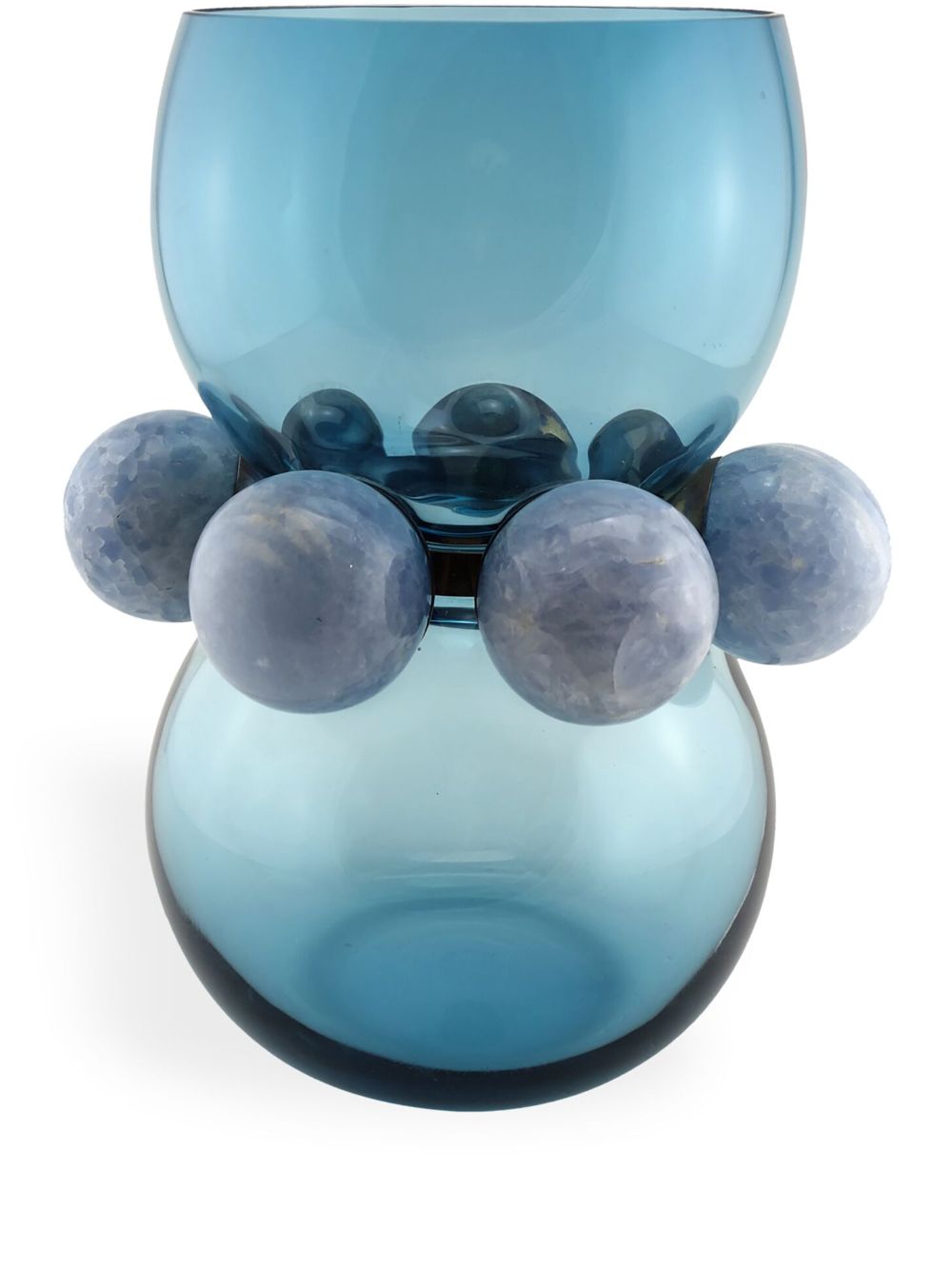 Tiffany glass vase (300mm) - Blue