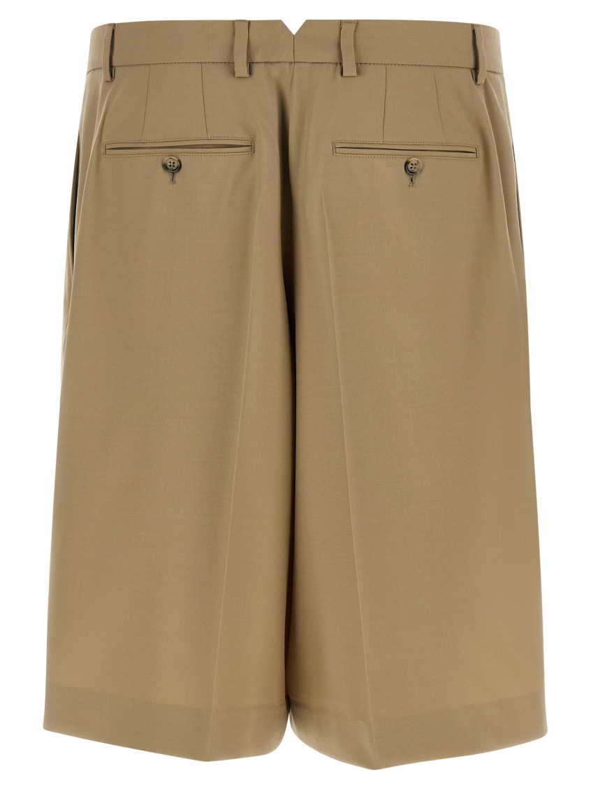 Wide Leg Pleated Shorts