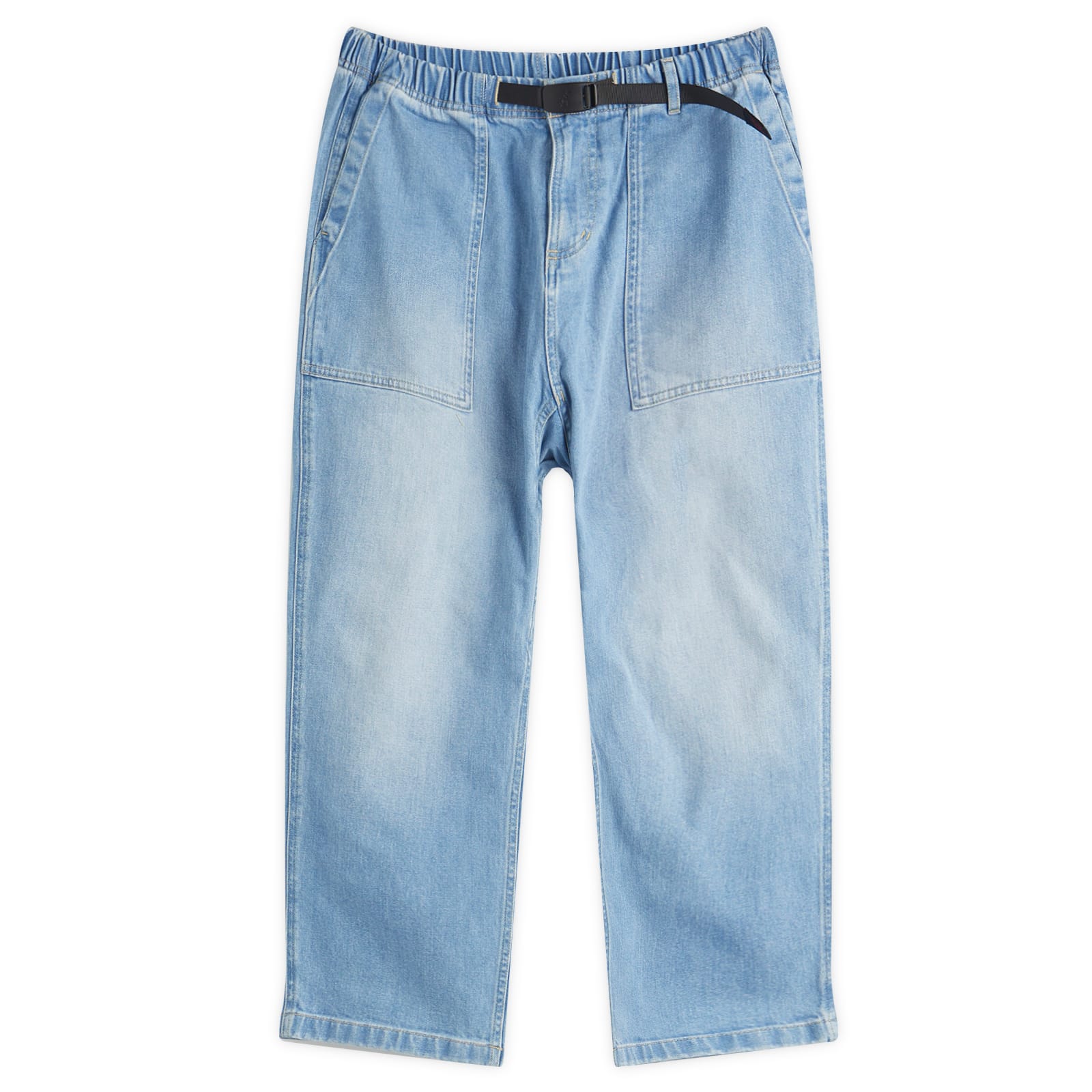 Gramicci Women's Stretch Denim Loose Tapered Pants in Medium 