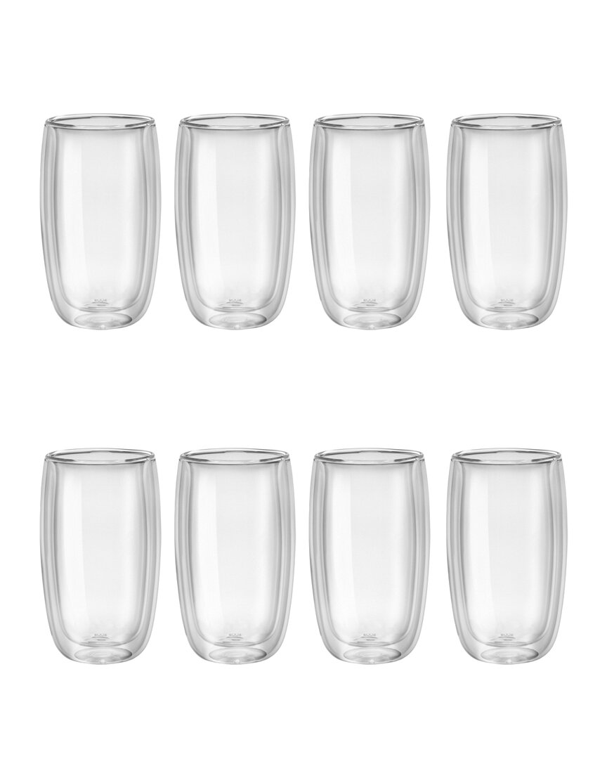 Set Of 8 Doublewall Latte Glasses