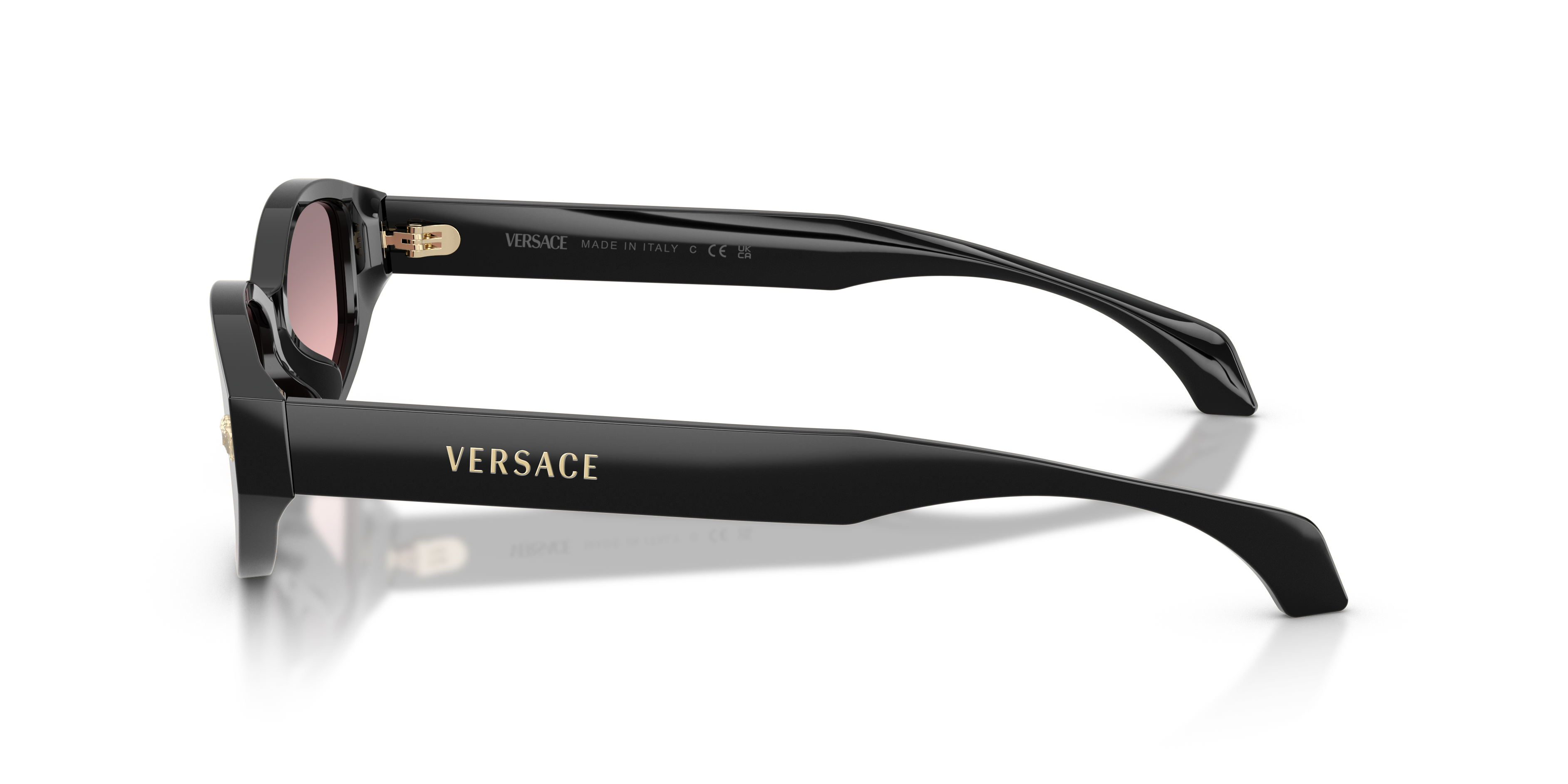 Versace Woman Versace VE4512D /5M Sunglasses Acetate Black Pink Cat Eye Normal Nuanced