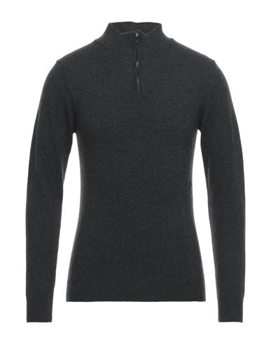 Man Turtleneck Charcoal Size XL Wool, Cashmere