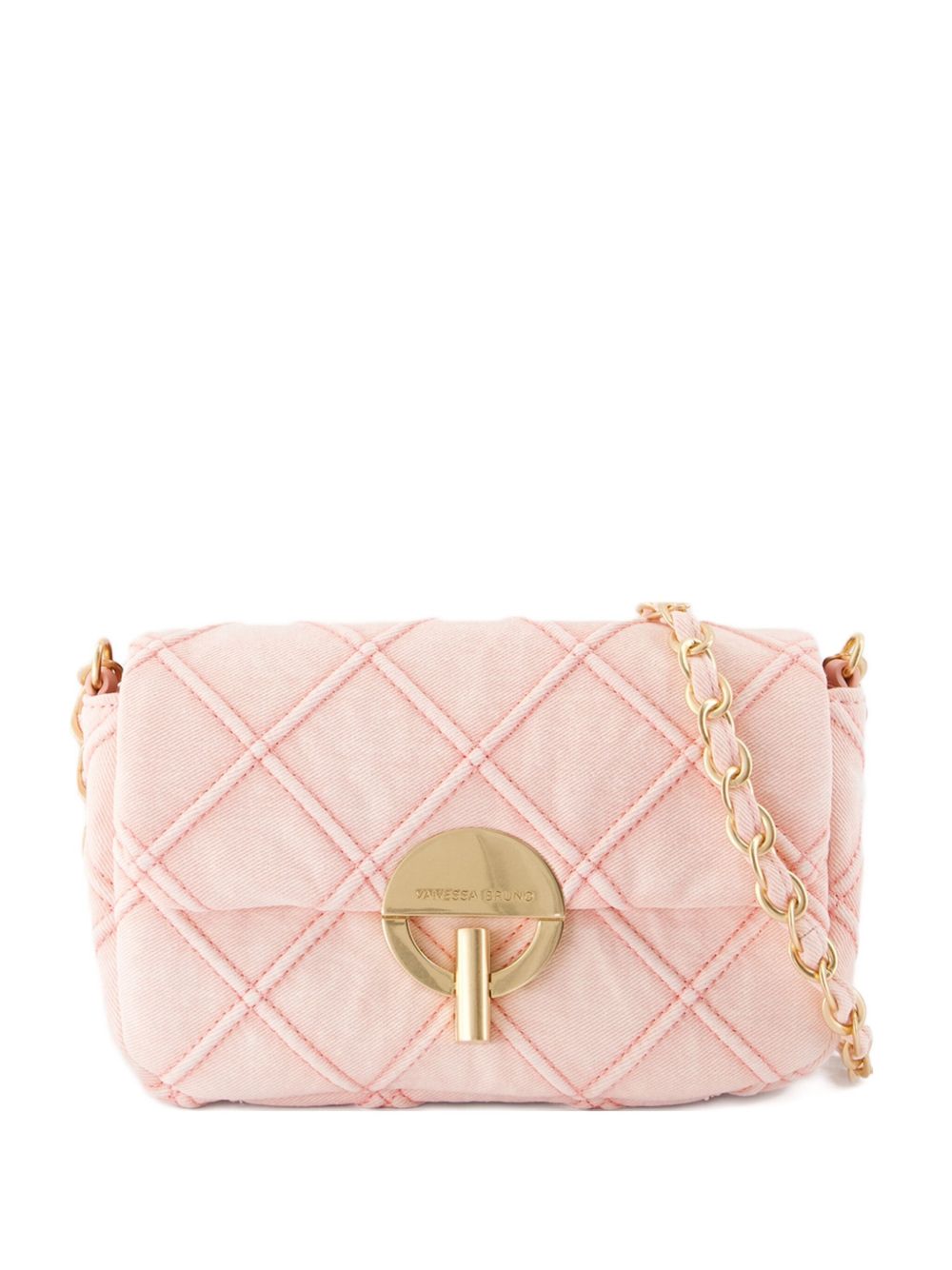 Moon quilted chain crossbody bag - Pink