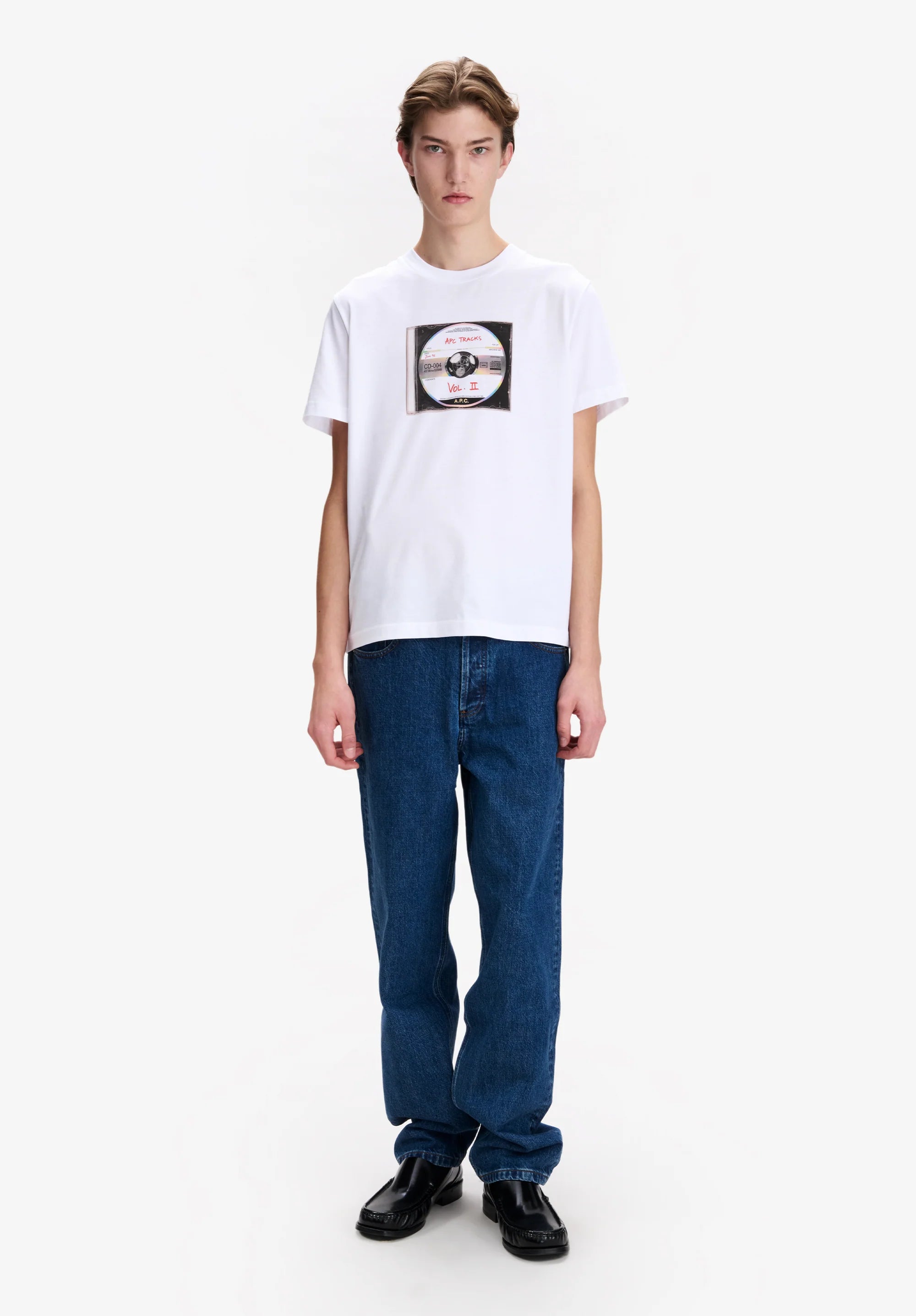 Men's A. P.C. Tracks t-shirt Size: Extra Small in White