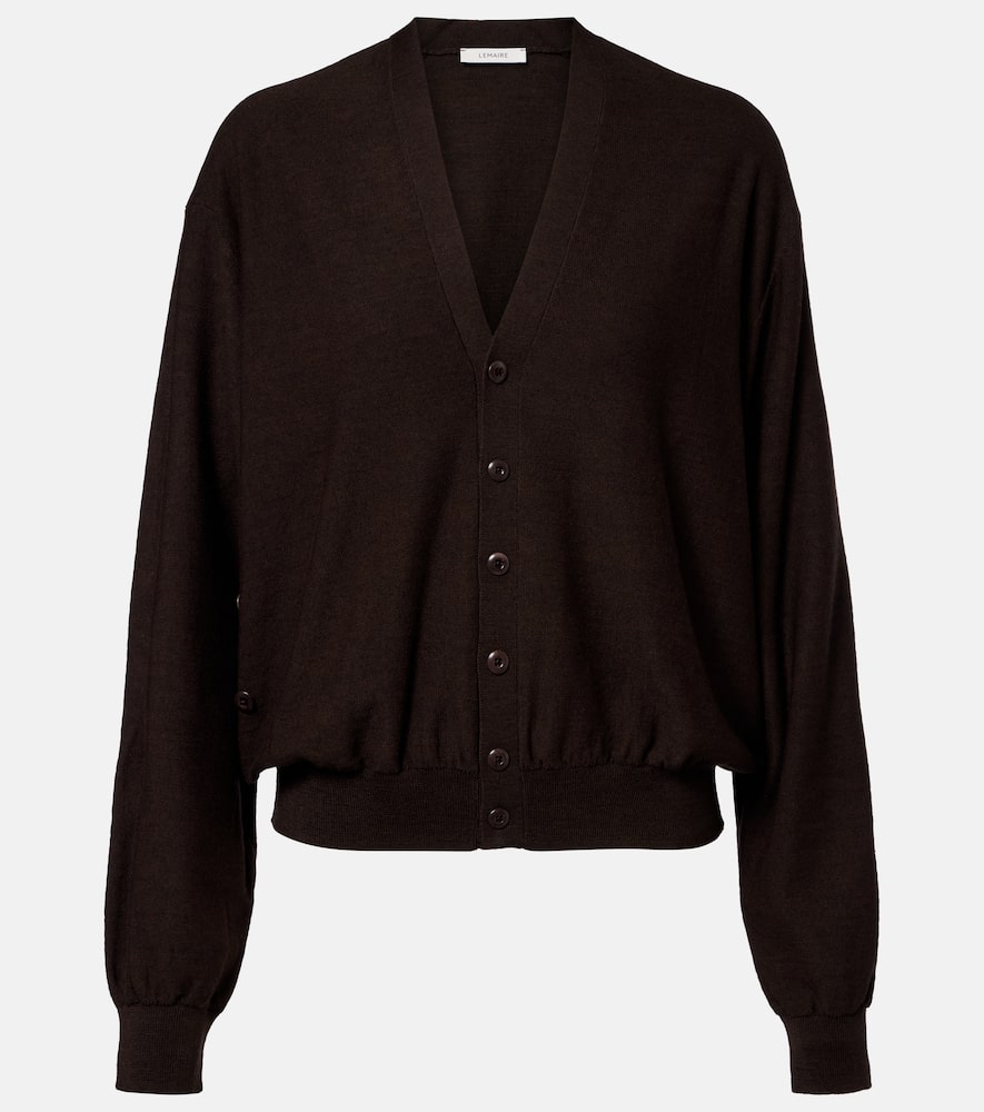 Twisted wool-blend cardigan