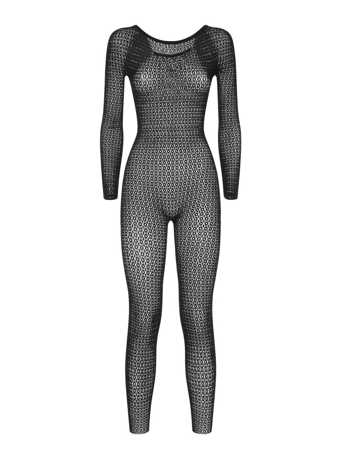 Wolford - daisy net long sleeve full length catsuit