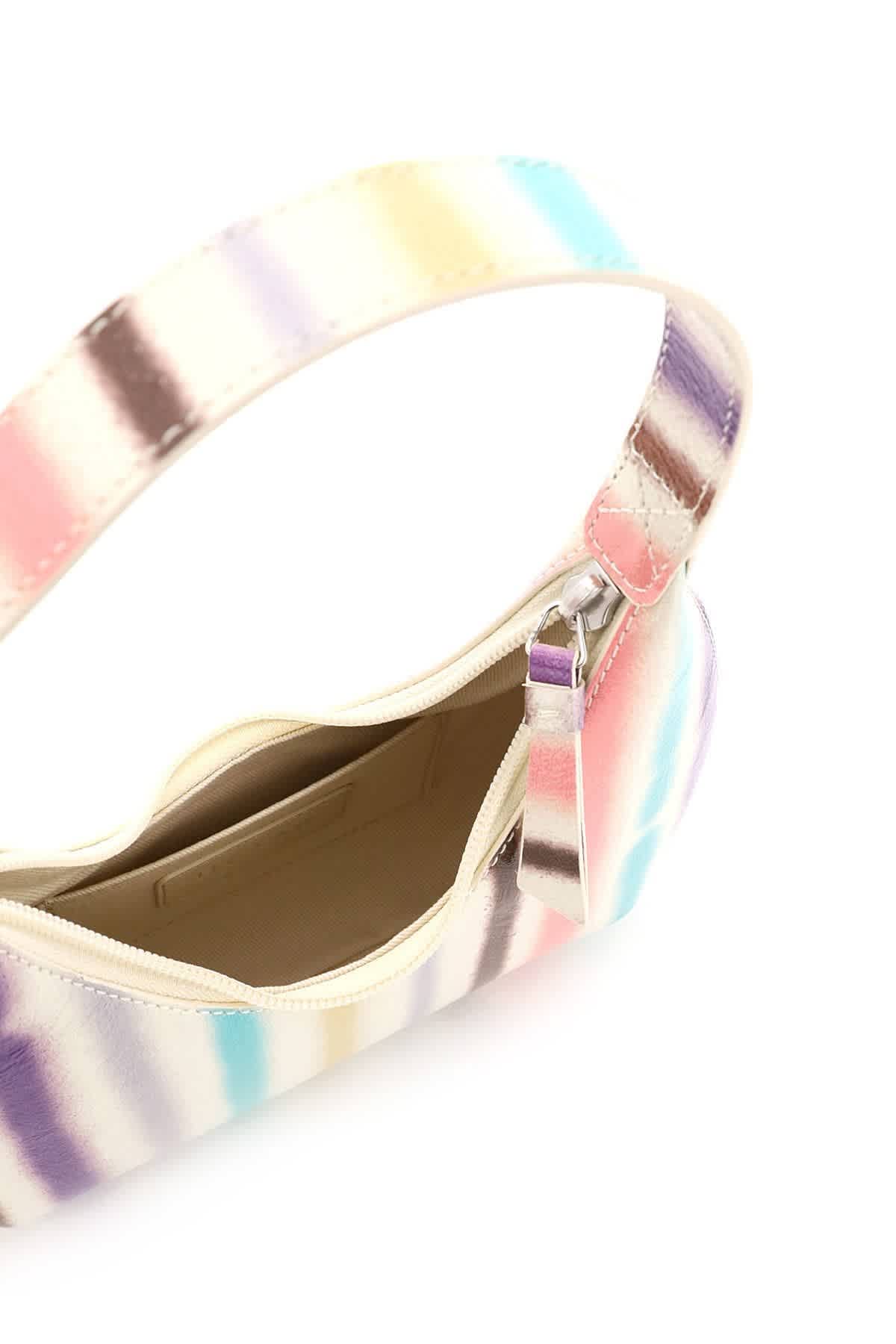 Ivory Ladies Baby Amber Striped Leather Hobo Bag