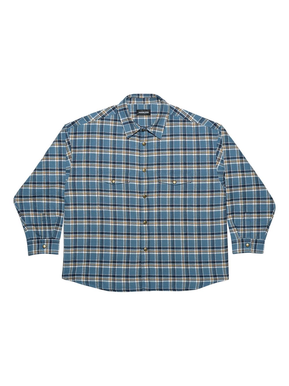 Checked button-up shirt - Blue