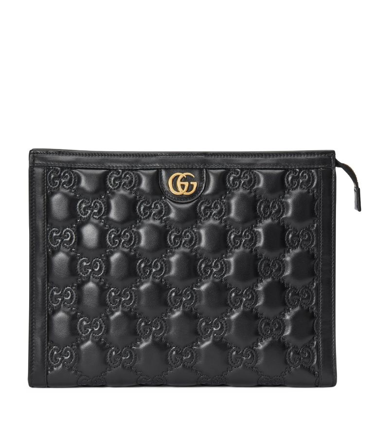 Leather GG Matelassé Pouch