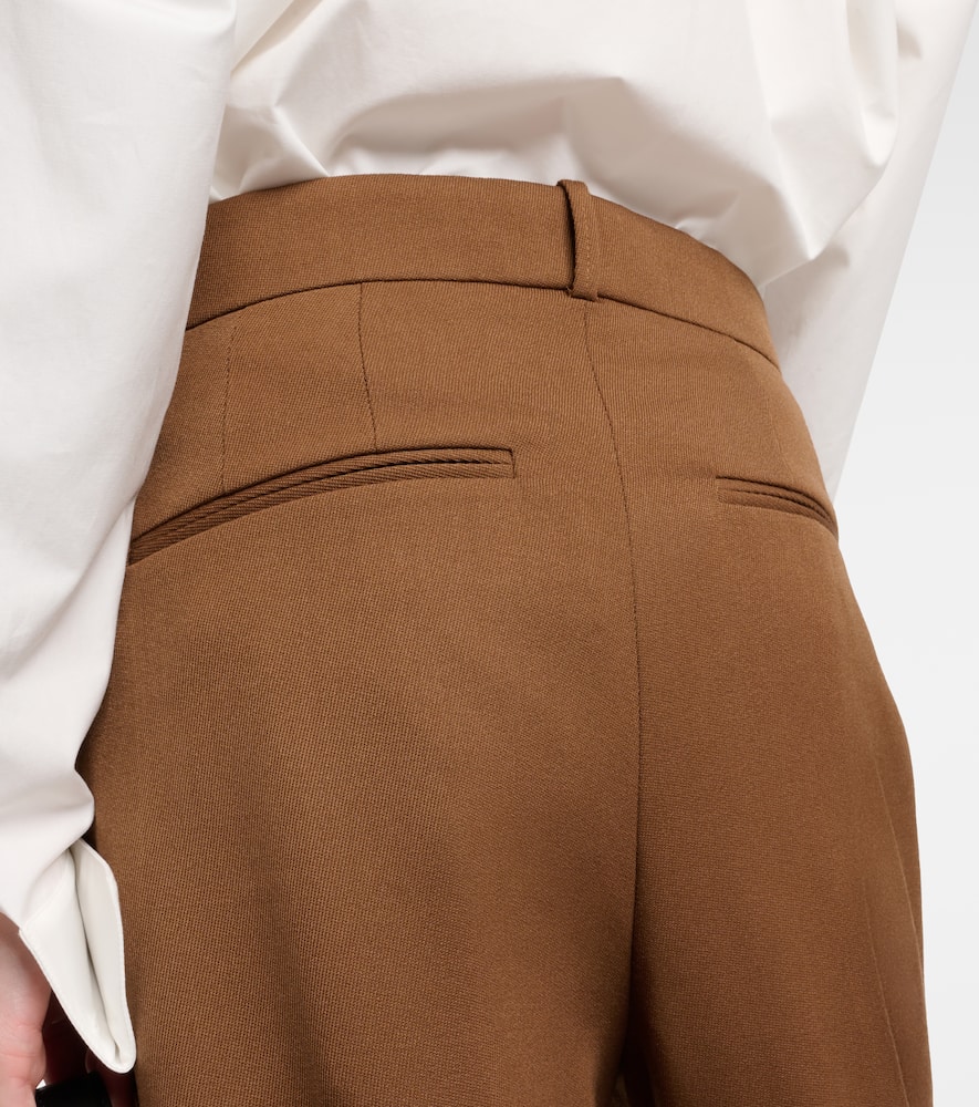 Low-rise wool wide-leg pants