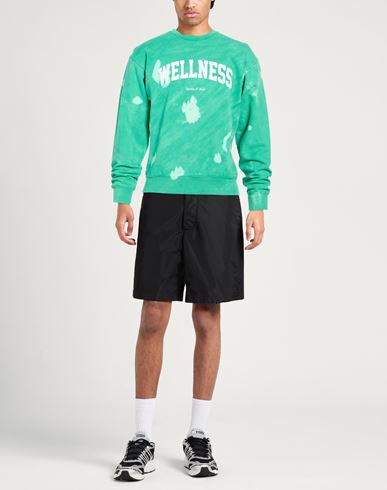 Man Sweatshirt Green Size M Cotton