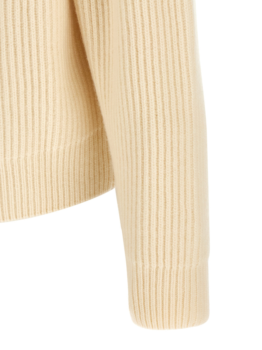 Jil Sander - fisherman style rib crew neck sweater