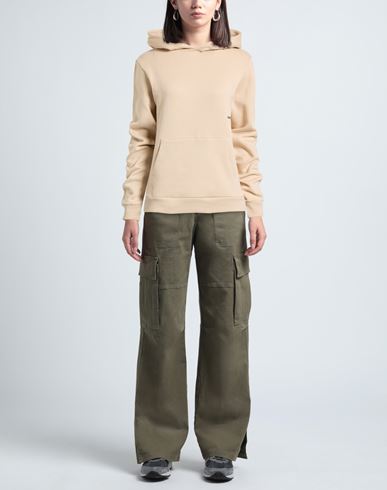 Woman Sweatshirt Beige Size M Cotton